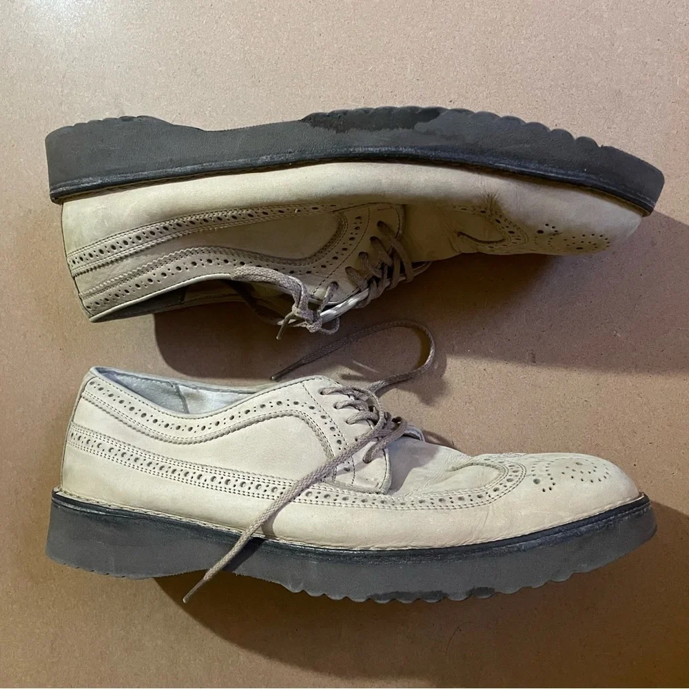 Rockport Cream Leather Brogue Shoes